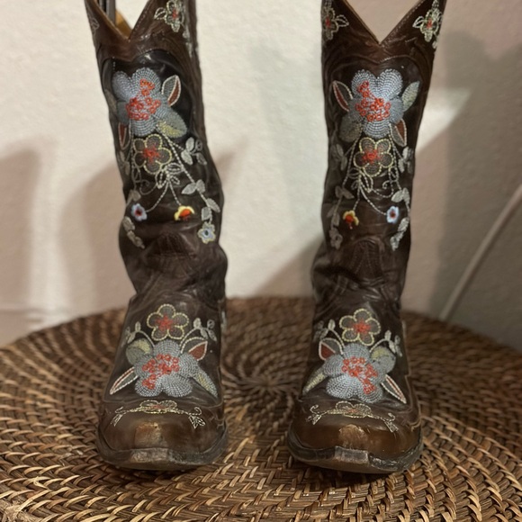 Embroidered Leather Cowboy Boots Old Gringo Bonnie - Picture 2 of 11
